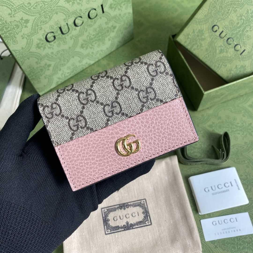 Gucci GG Marmont Card Case Wallet(11-9-3cm)    - PerfectKickZ
