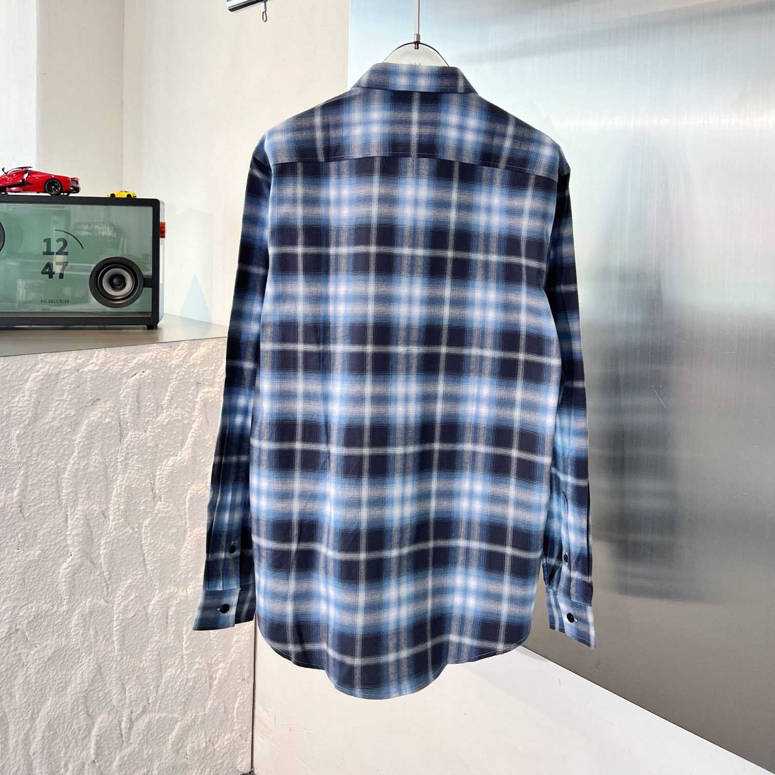Burberry Chingford Classic Fit Embroidered Logo Ombre Check Button-Up Shirt  - PerfectKickZ