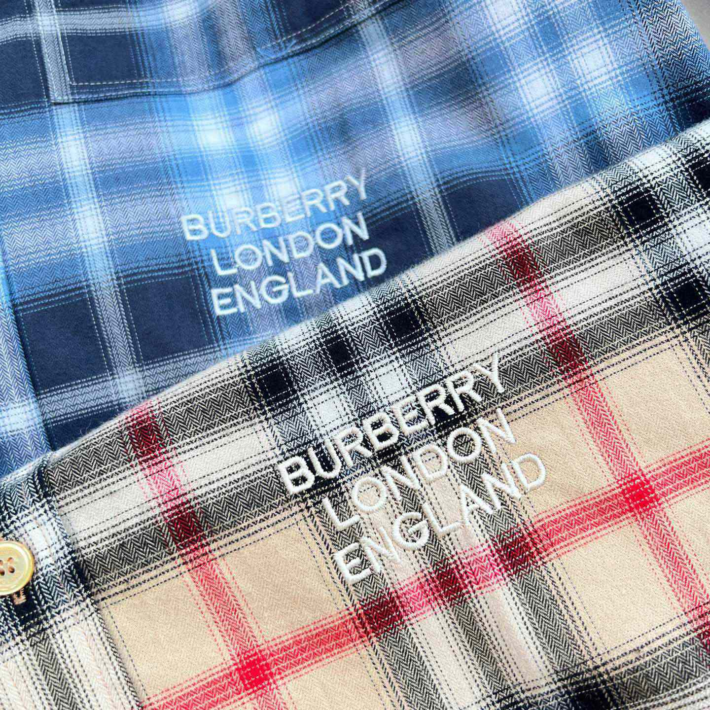 Burberry Chingford Classic Fit Embroidered Logo Ombre Check Button-Up Shirt  - PerfectKickZ