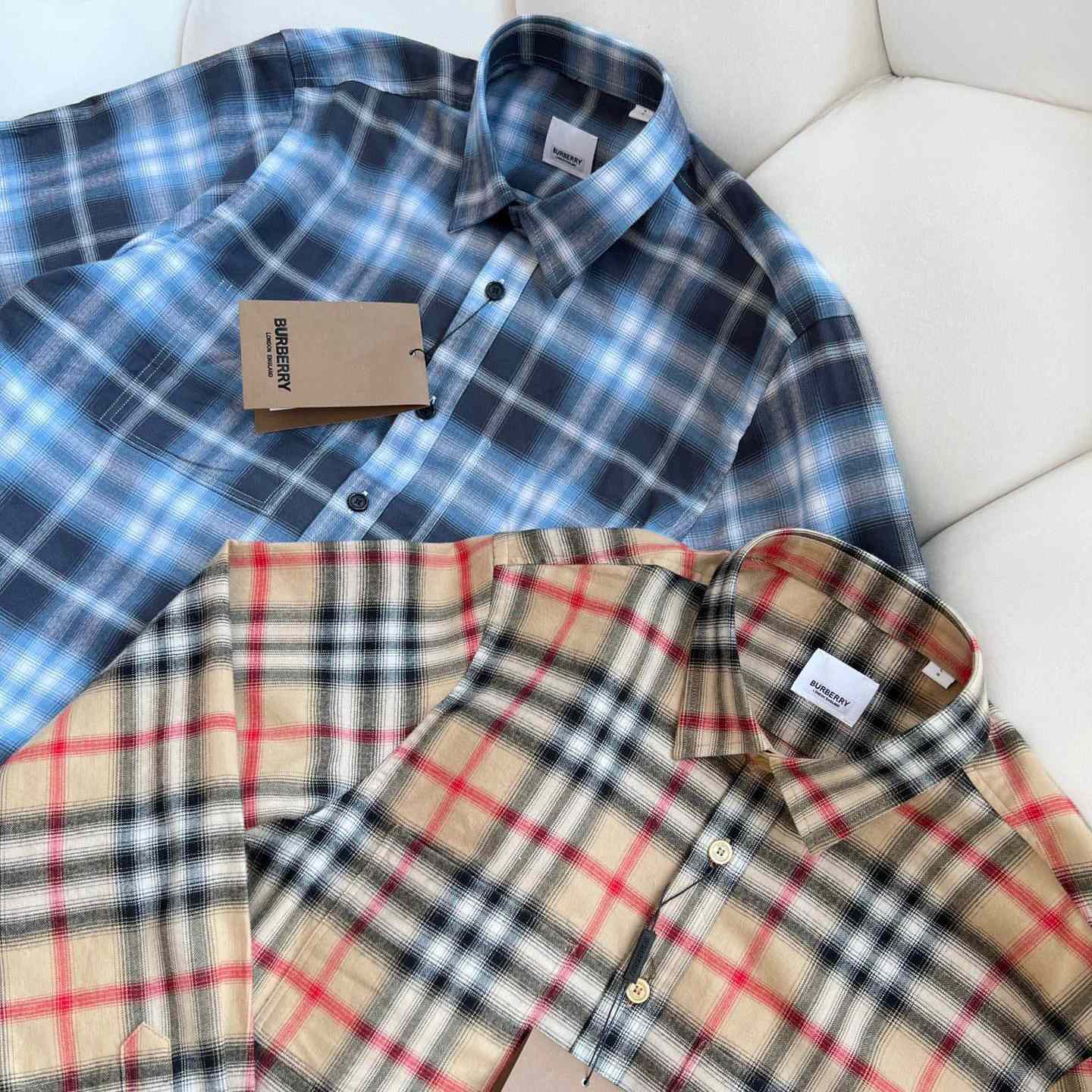 Burberry Chingford Classic Fit Embroidered Logo Ombre Check Button-Up Shirt  - PerfectKickZ