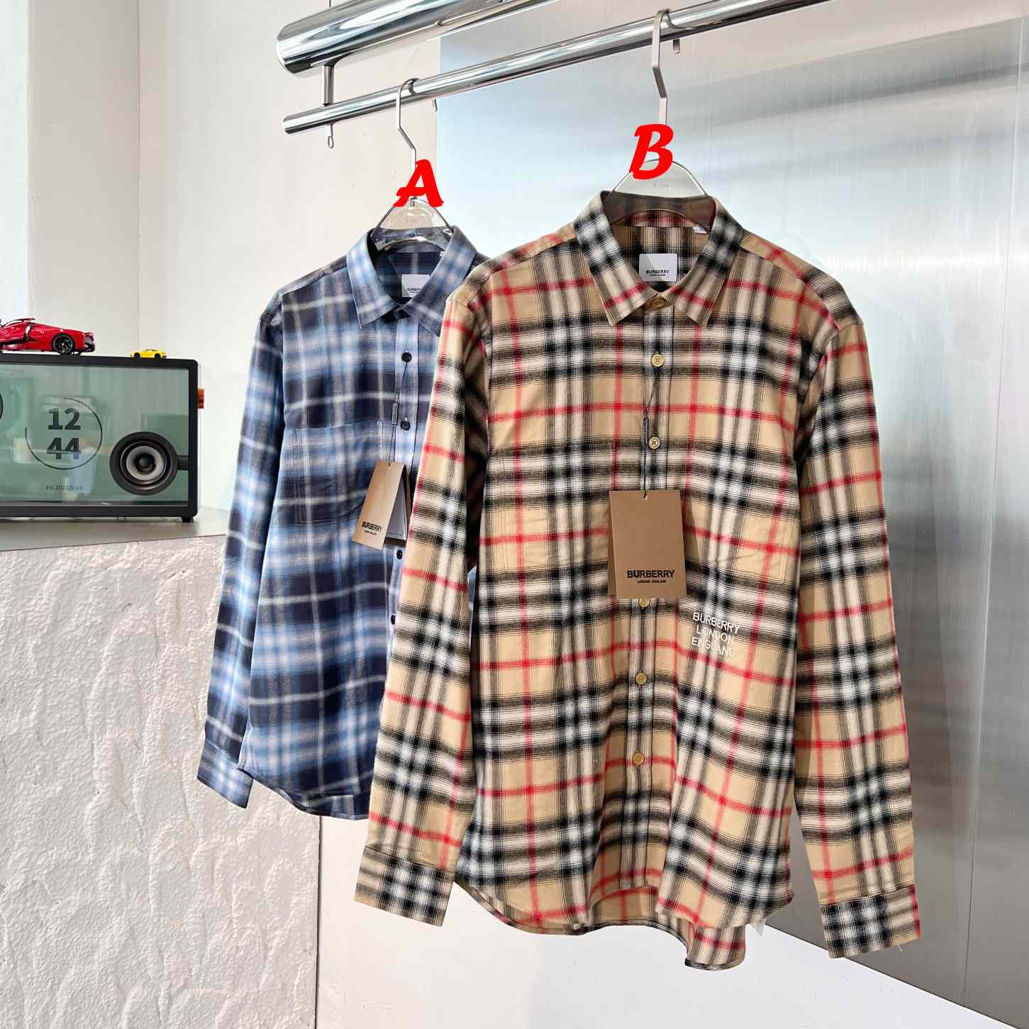 Burberry Chingford Classic Fit Embroidered Logo Ombre Check Button-Up Shirt  - PerfectKickZ