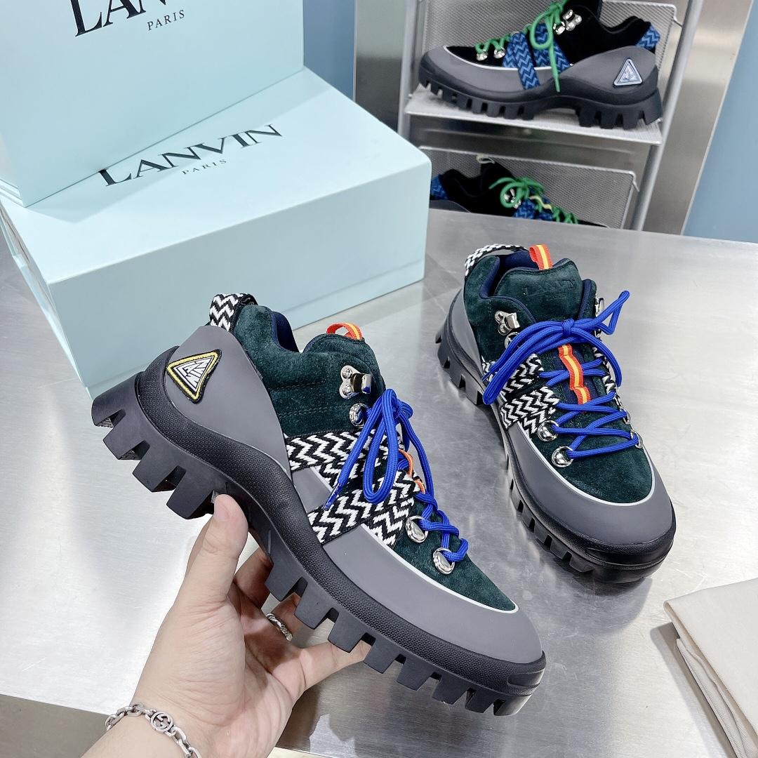 Lanvin Chunky-Sole Lace-Up Sneakers - PerfectKickZ
