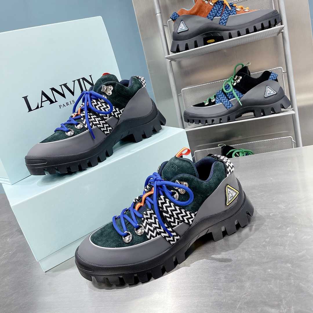 Lanvin Chunky-Sole Lace-Up Sneakers - PerfectKickZ