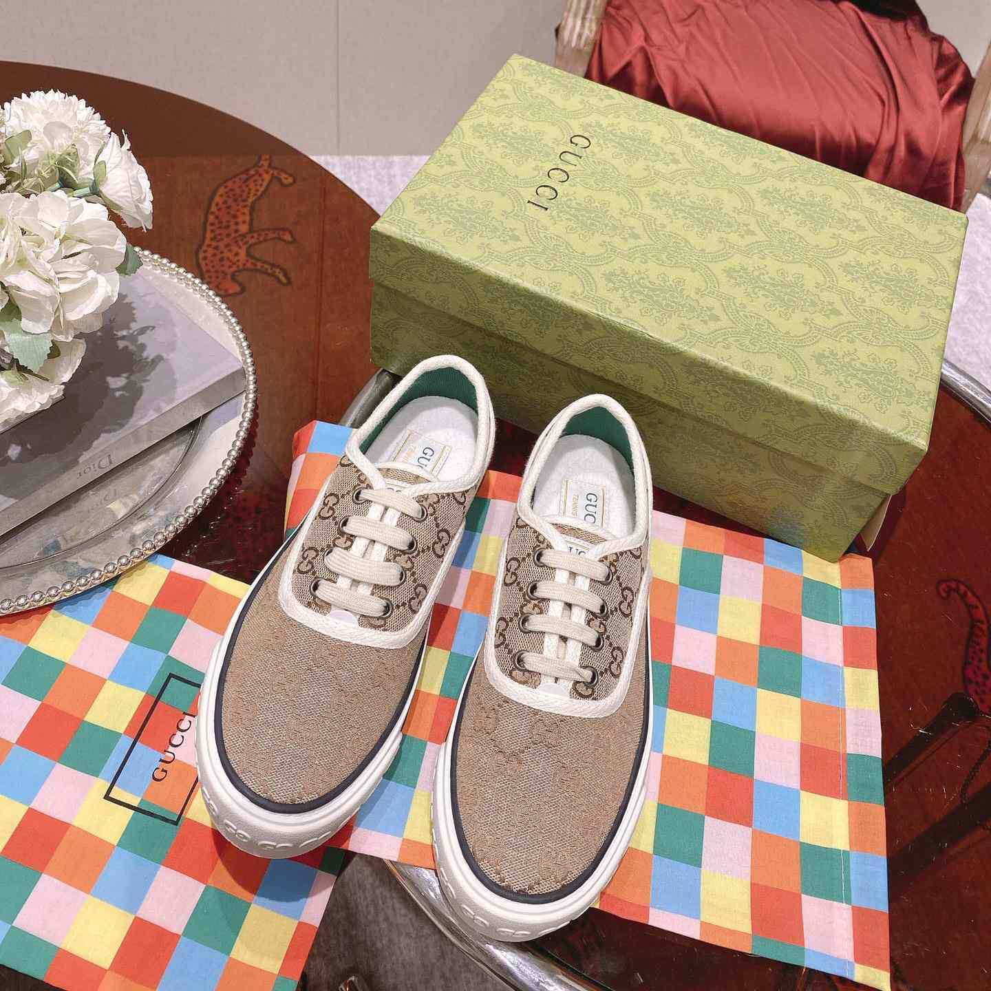 Gucci Tennis 1977 Canvas Sneakers - PerfectKickZ