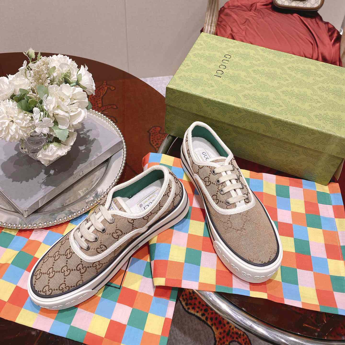Gucci Tennis 1977 Canvas Sneakers - PerfectKickZ
