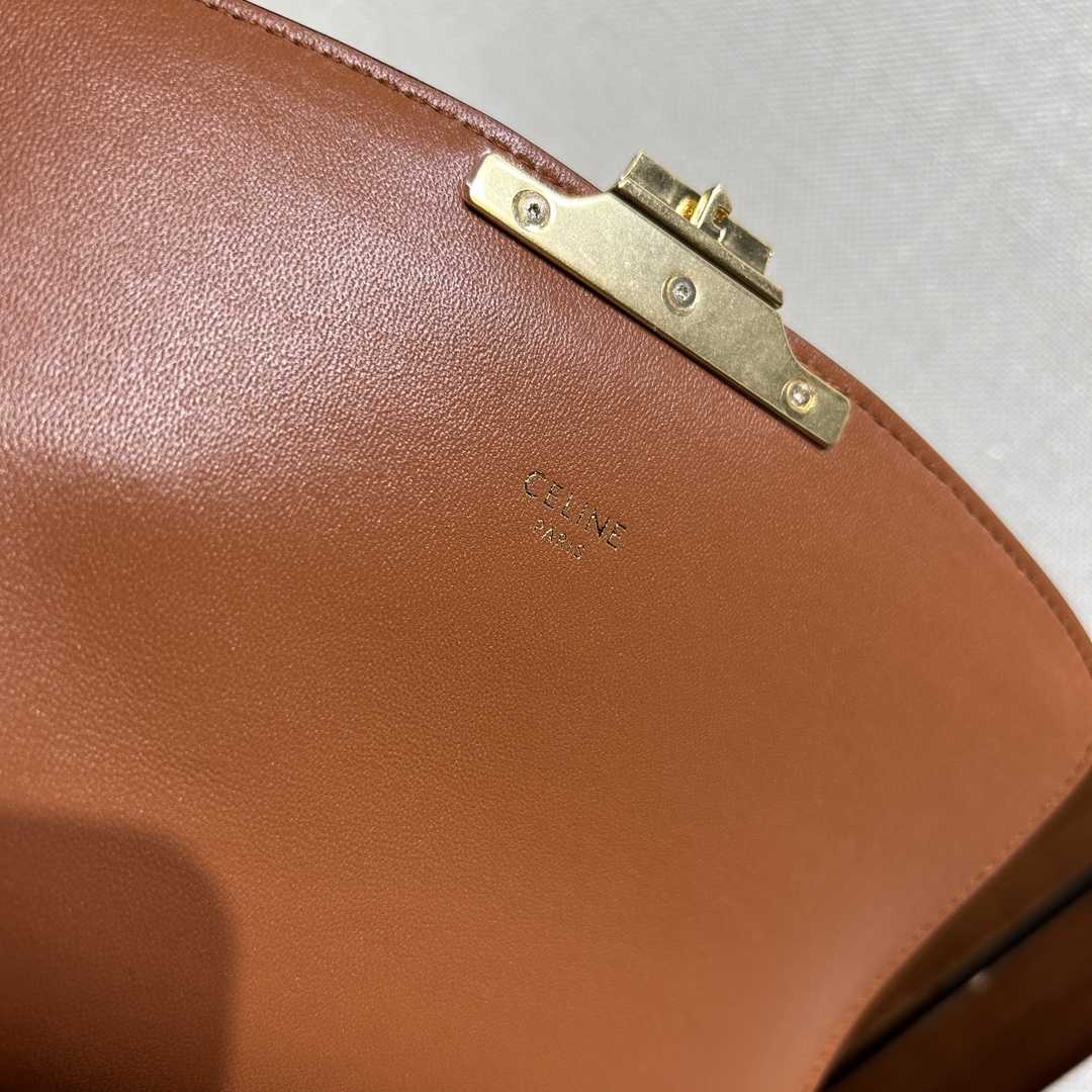 Celine Classique Triomphe Bag In Triomphe Canvas And Calfskin - 
