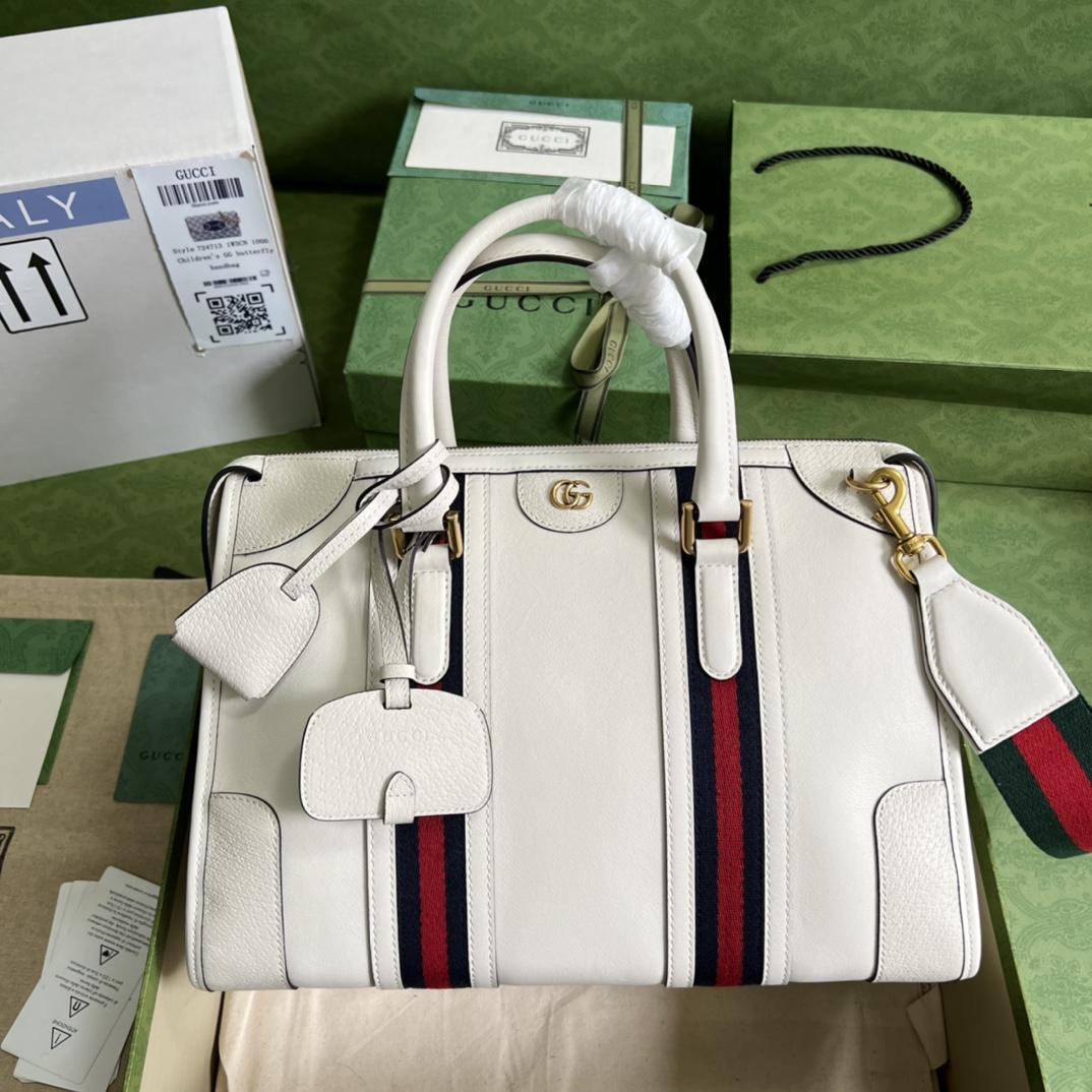 Gucci Leather Shoulder Bag(34-24-18CM)    715666 - PerfectKickZ