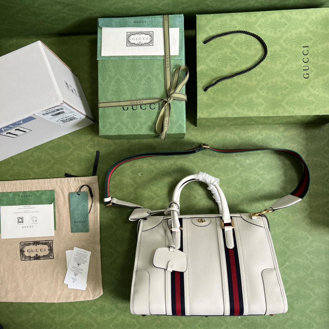 Gucci Leather Shoulder Bag(34-24-18CM)    715666 - PerfectKickZ