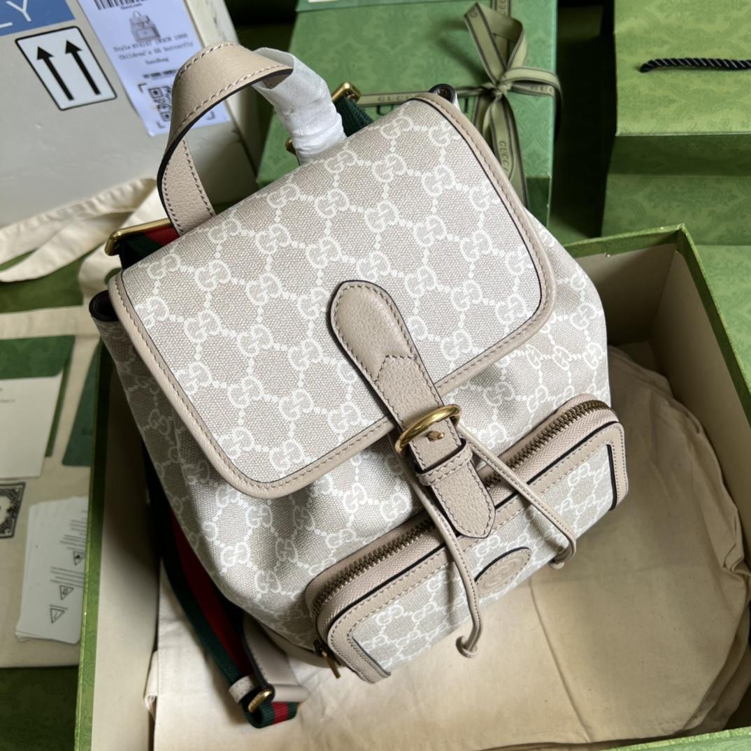 Gucci Backpack With Interlocking G(26.5- 30- 13cm) - 