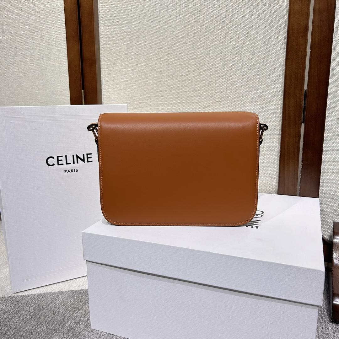 Celine Classique Triomphe Bag In Natural Calfskin     - 