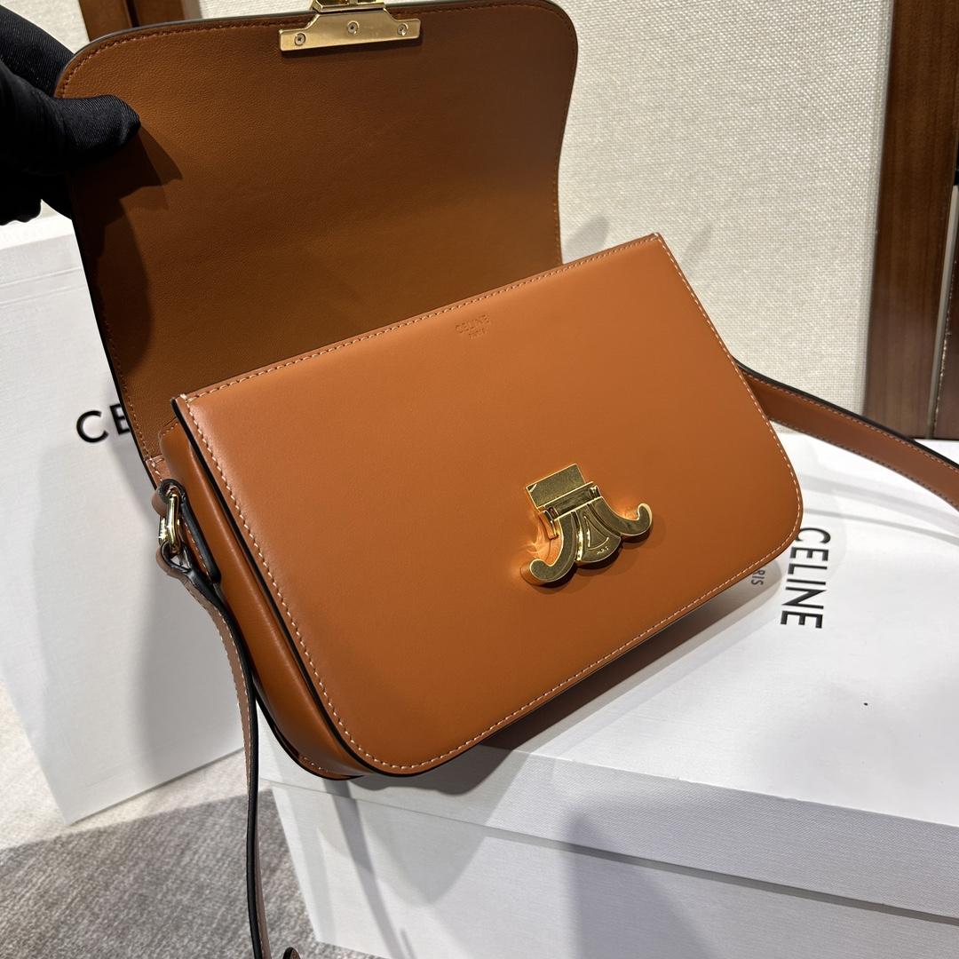 Celine Classique Triomphe Bag In Natural Calfskin     - 