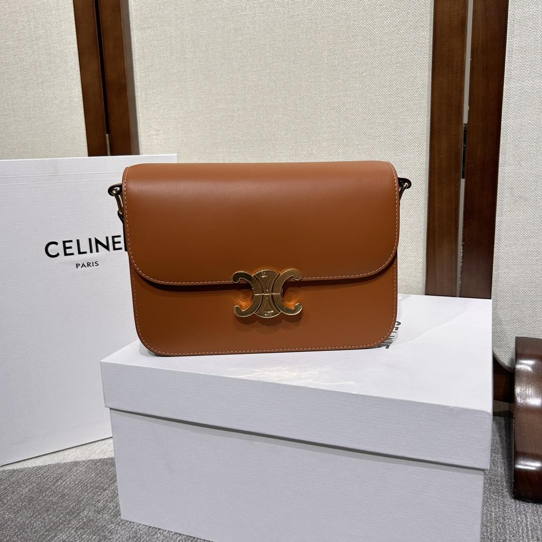 Celine Classique Triomphe Bag In Natural Calfskin     - PerfectKickZ