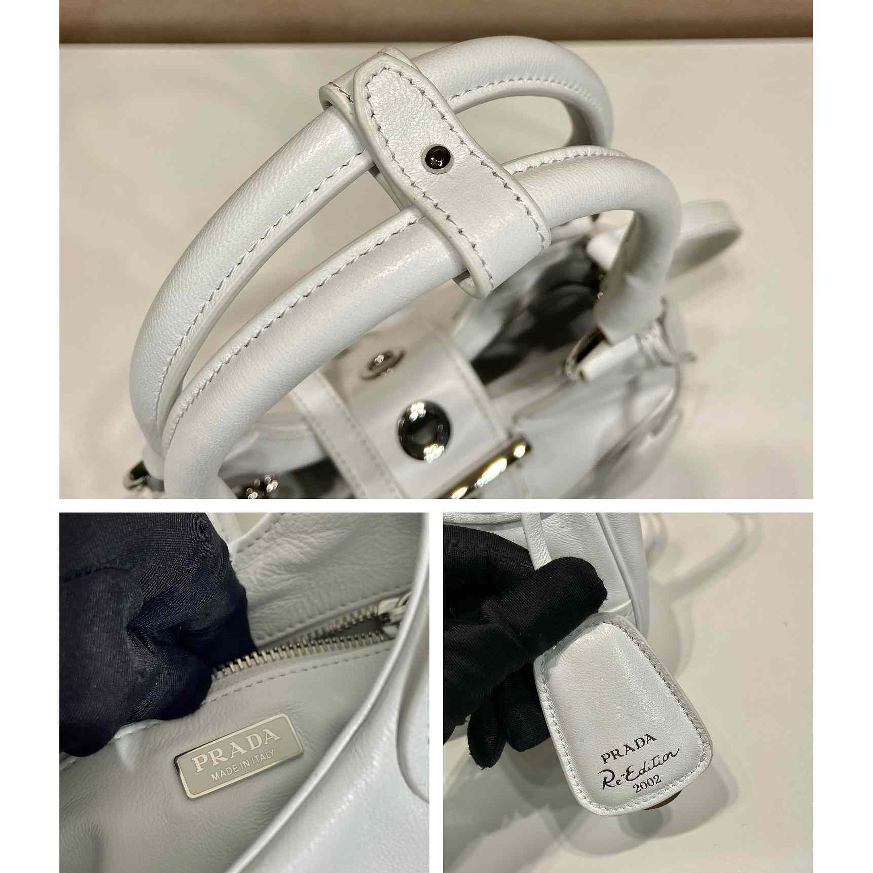 Prada Moon Re-Nylon And Leather Bag(22.5-16-7.5cm) - PerfectKickZ