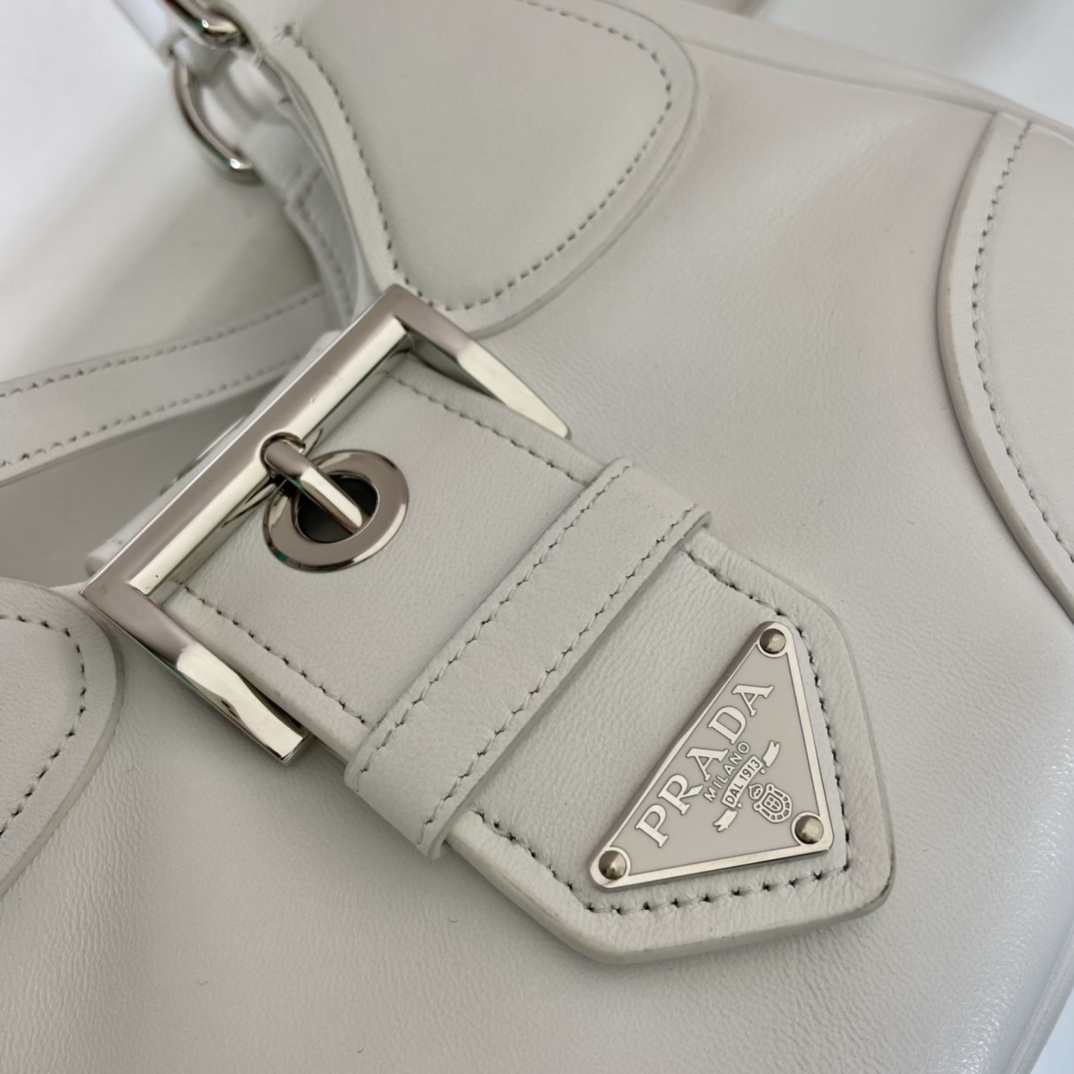 Prada Moon Re-Nylon And Leather Bag(22.5-16-7.5cm) - 