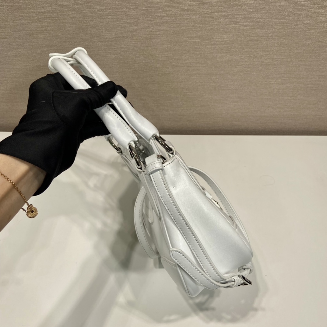 Prada Moon Re-Nylon And Leather Bag(22.5-16-7.5cm) - 