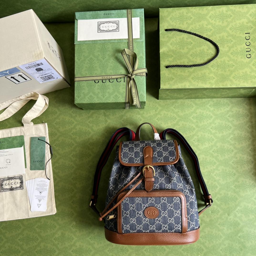 Gucci Backpack With Interlocking G(26.5- 30- 13cm) - 