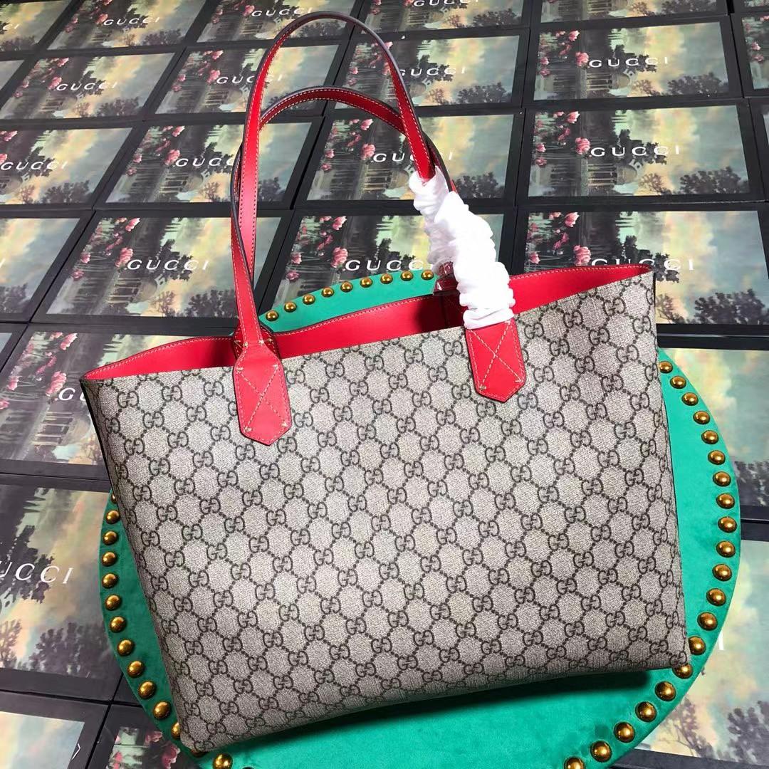 Gucci Reversible Tote GG Print Leather Medium  - PerfectKickZ