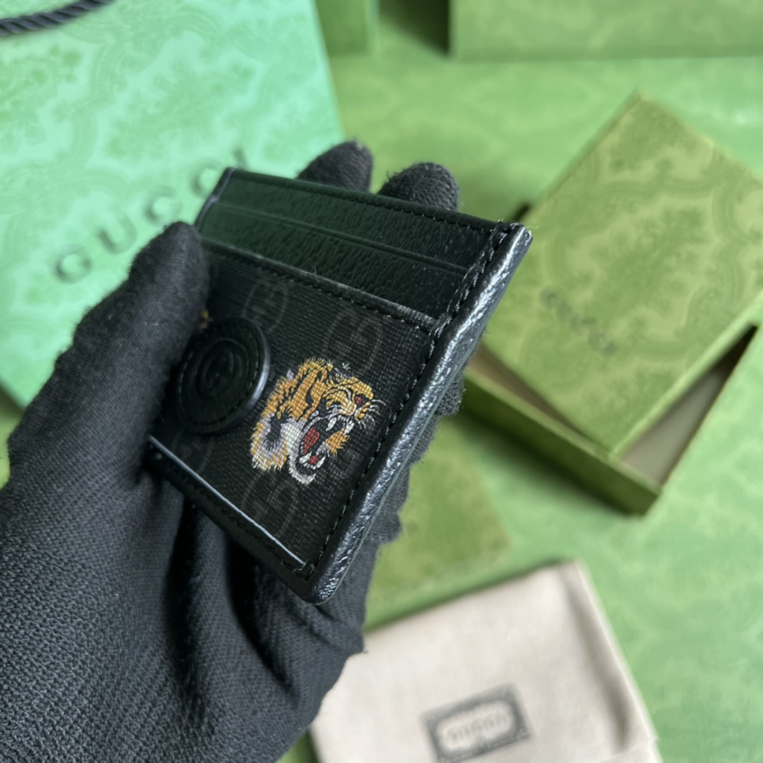 Gucci Card Case With Tiger Print(10-7cm)    - PerfectKickZ