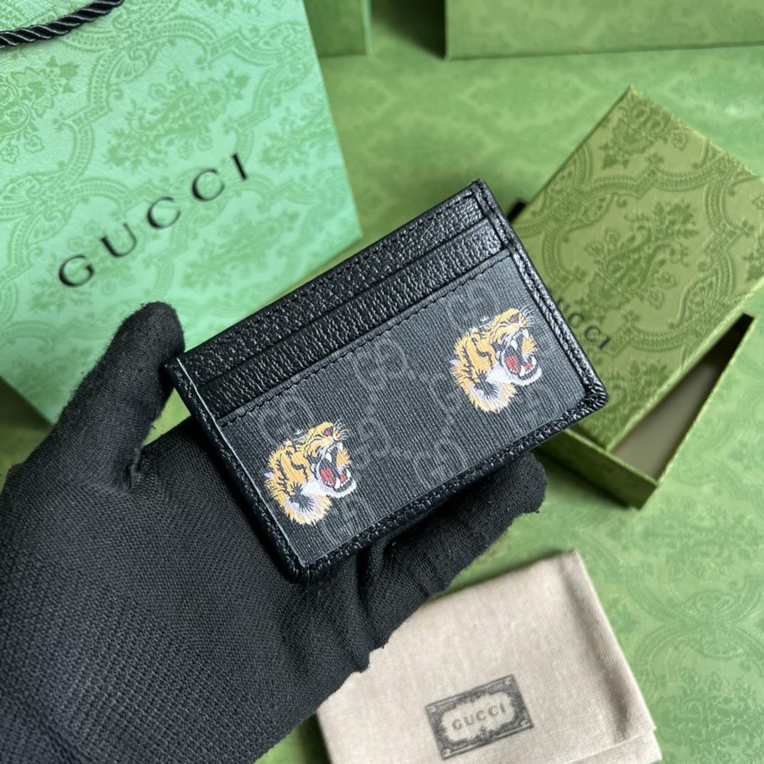 Gucci Card Case With Tiger Print(10-7cm)    - PerfectKickZ