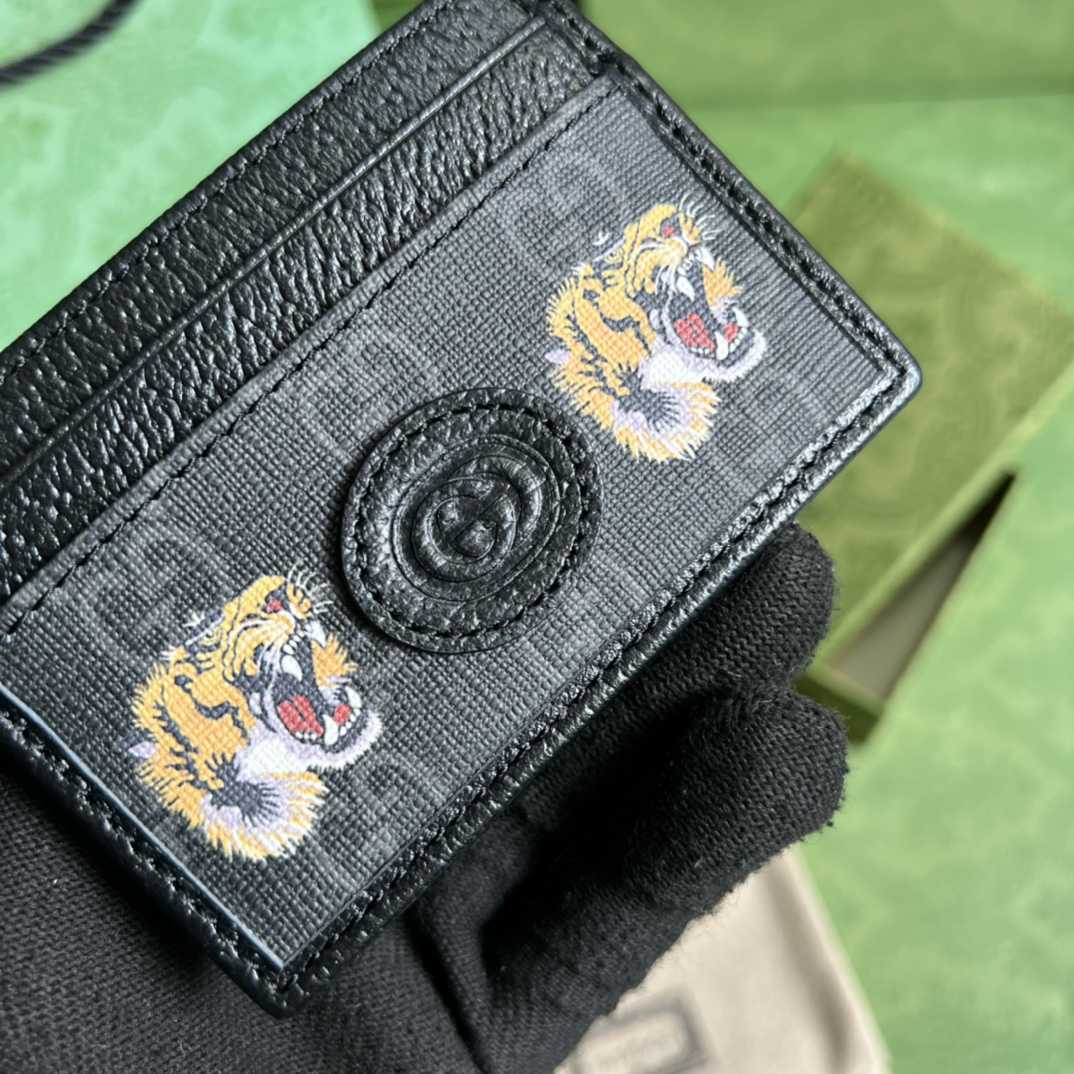 Gucci Card Case With Tiger Print(10-7cm)    - PerfectKickZ