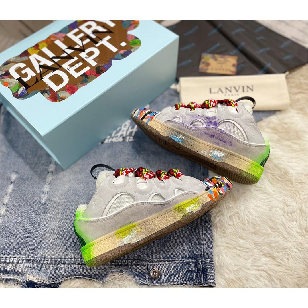 Lanvin x Gallery Dept  Leather Curb Sneaker - PerfectKickZ
