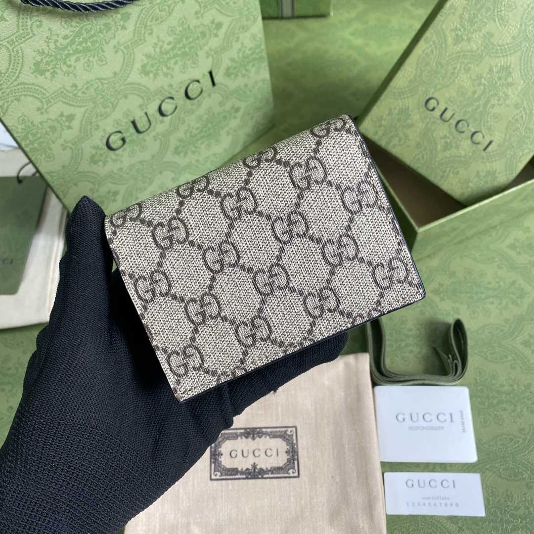Gucci GG Marmont Card Case Wallet(11-9-3cm)    - PerfectKickZ