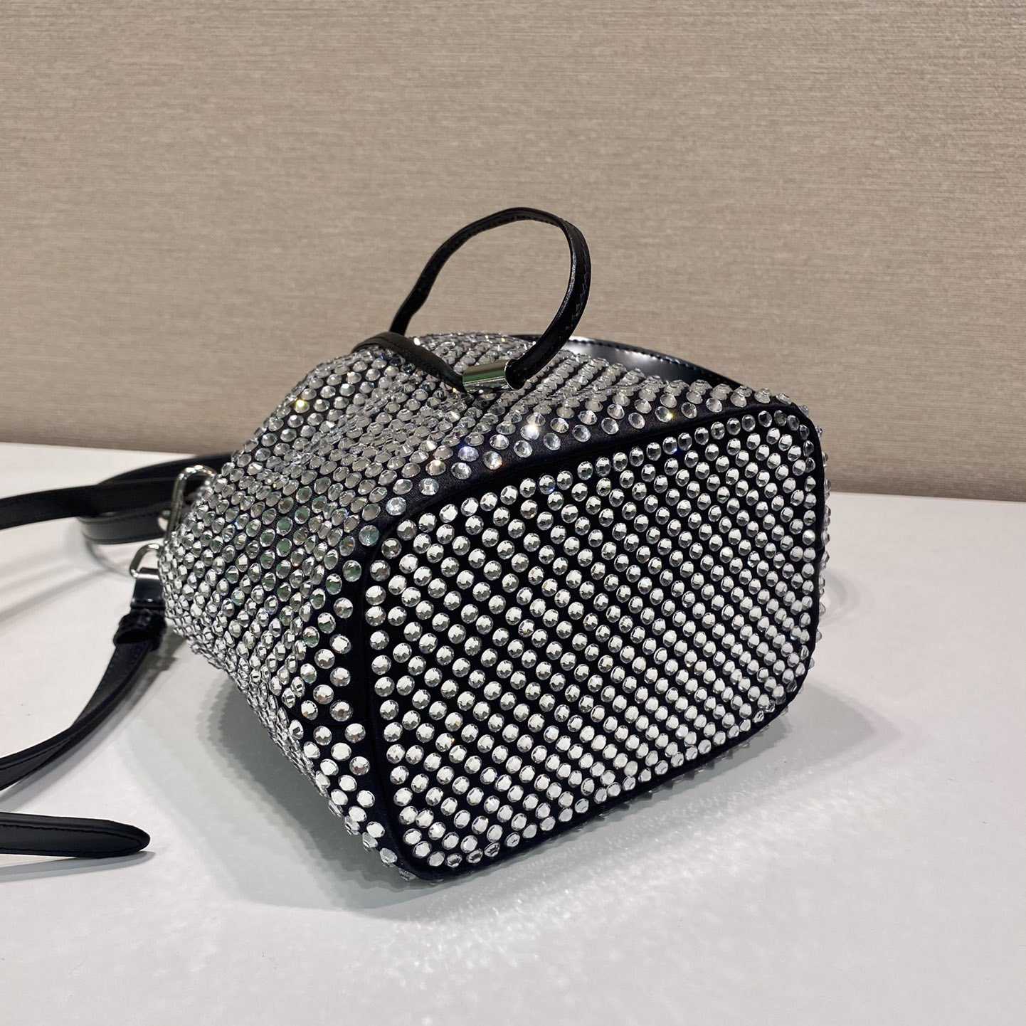 Prada Satin Mini-Bag With Crystals(16-21-10cm) - PerfectKickZ