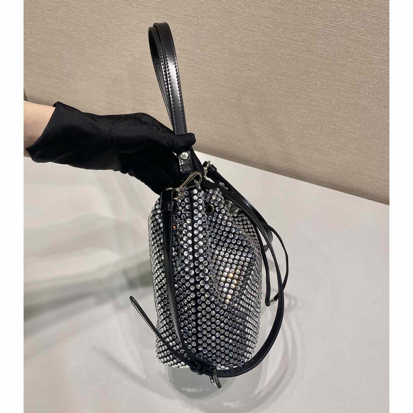 Prada Satin Mini-Bag With Crystals(16-21-10cm) - PerfectKickZ