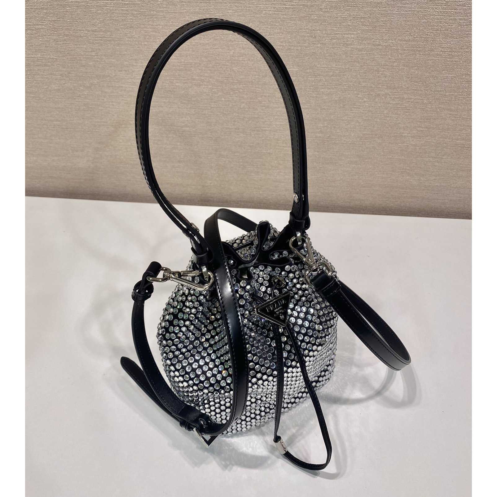 Prada Satin Mini-Bag With Crystals(16-21-10cm) - PerfectKickZ