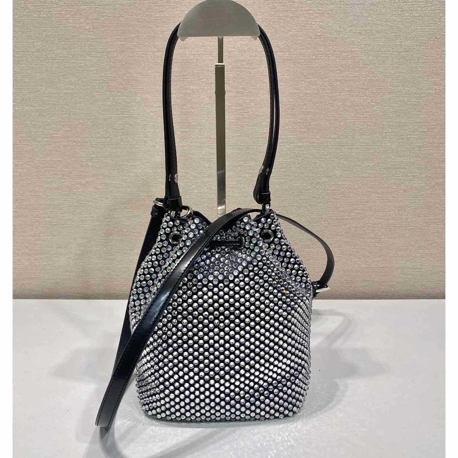 Prada Satin Mini-Bag With Crystals(16-21-10cm) - PerfectKickZ