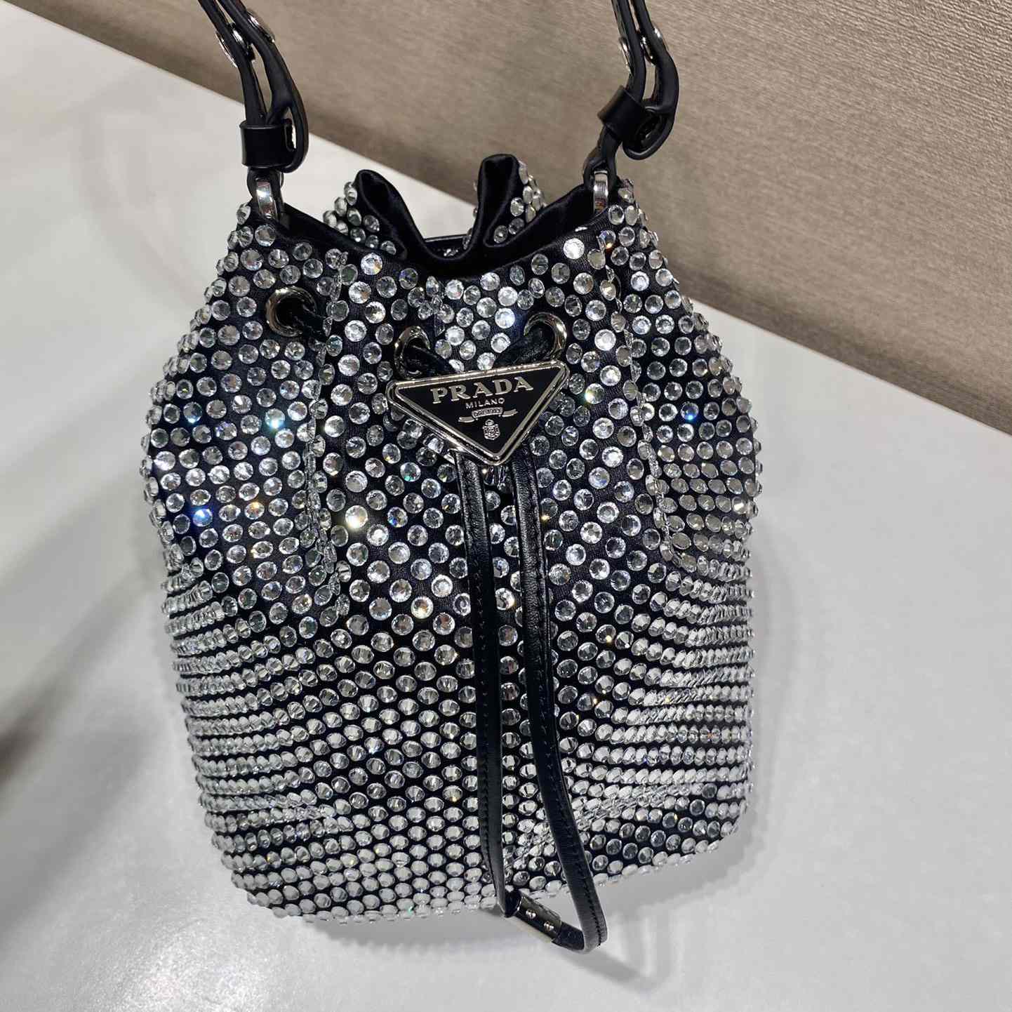 Prada Satin Mini-Bag With Crystals(16-21-10cm) - PerfectKickZ