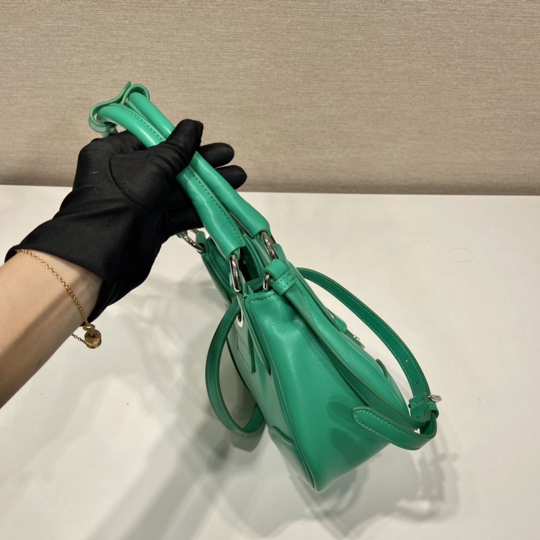 Prada Moon Re-Nylon And Leather Bag(22.5-16-7.5cm) - PerfectKickZ