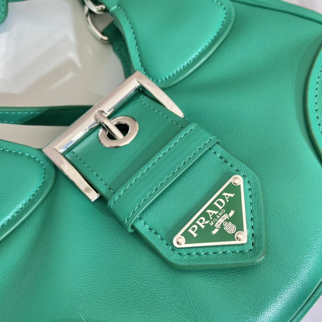 Prada Moon Re-Nylon And Leather Bag(22.5-16-7.5cm) - PerfectKickZ