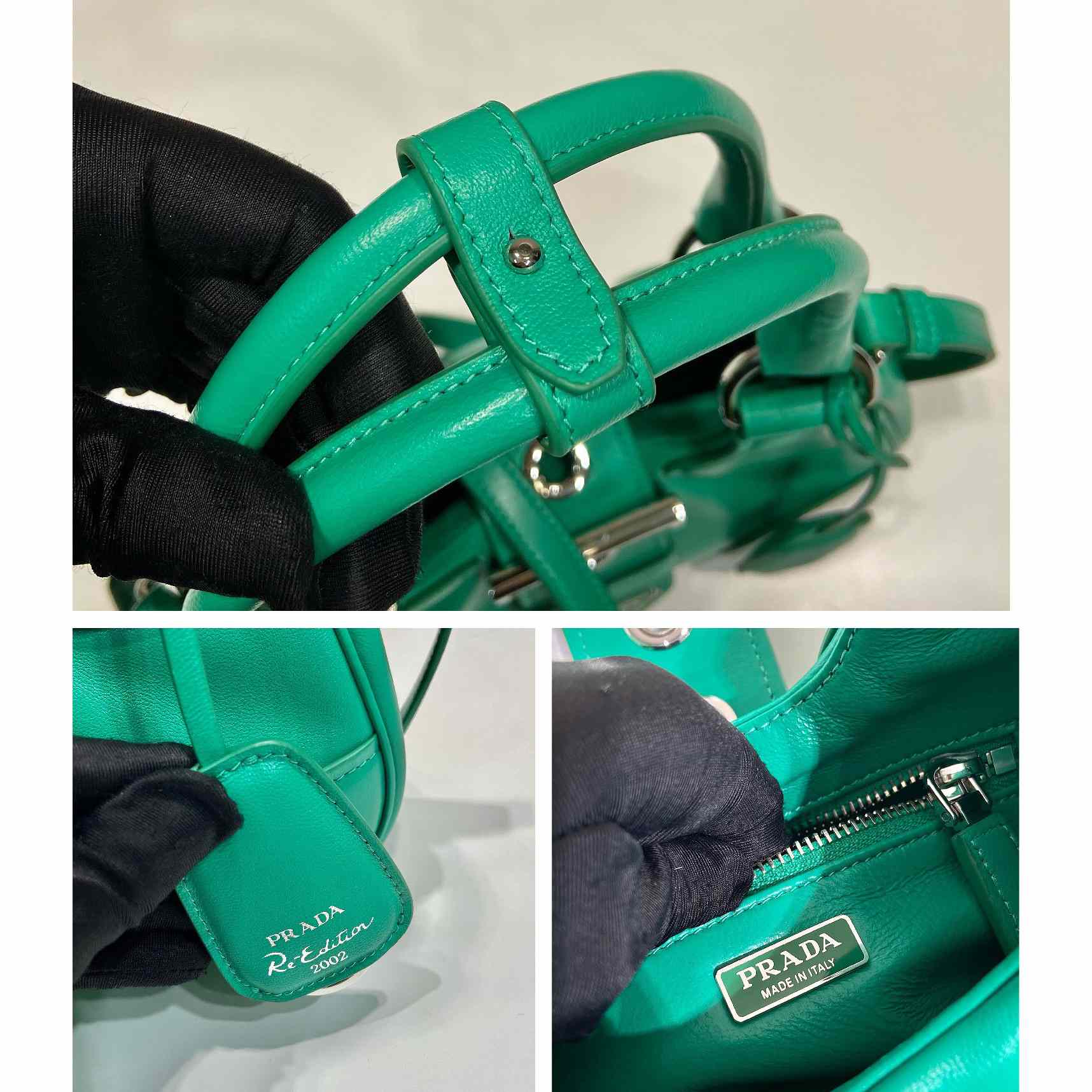 Prada Moon Re-Nylon And Leather Bag(22.5-16-7.5cm) - PerfectKickZ