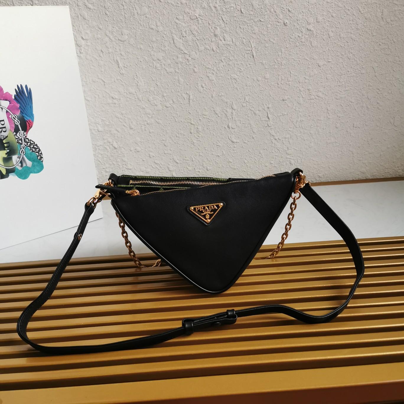Prada Symbole Leather And Fabric Mini Bag(26-16-13cm) - PerfectKickZ