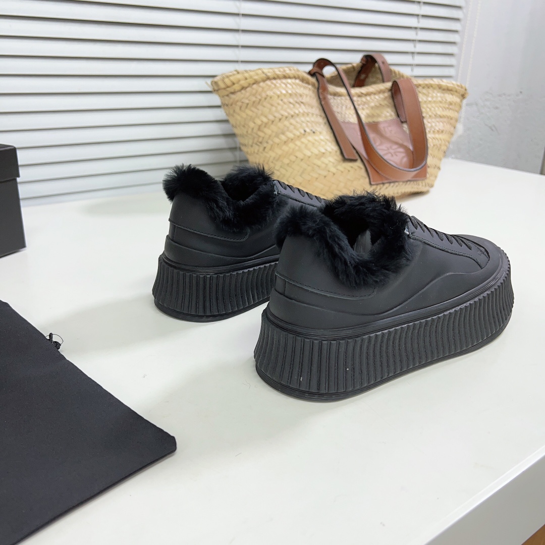 JIl Sander Leather Sneakers With Vulcanized Rubber Sole - PerfectKickZ