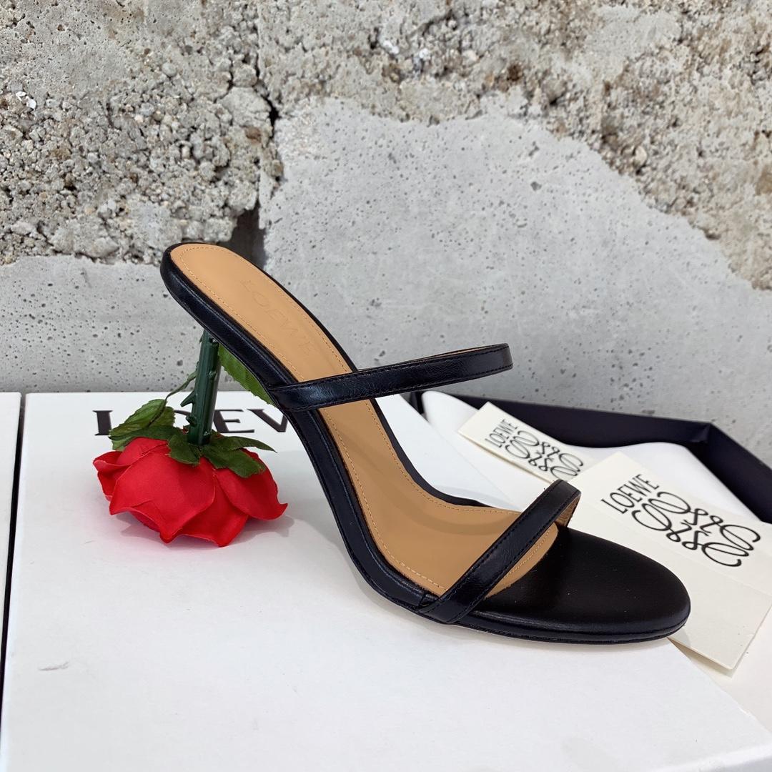 Loewe Rose Heel Sandal In Goatskin - PerfectKickZ