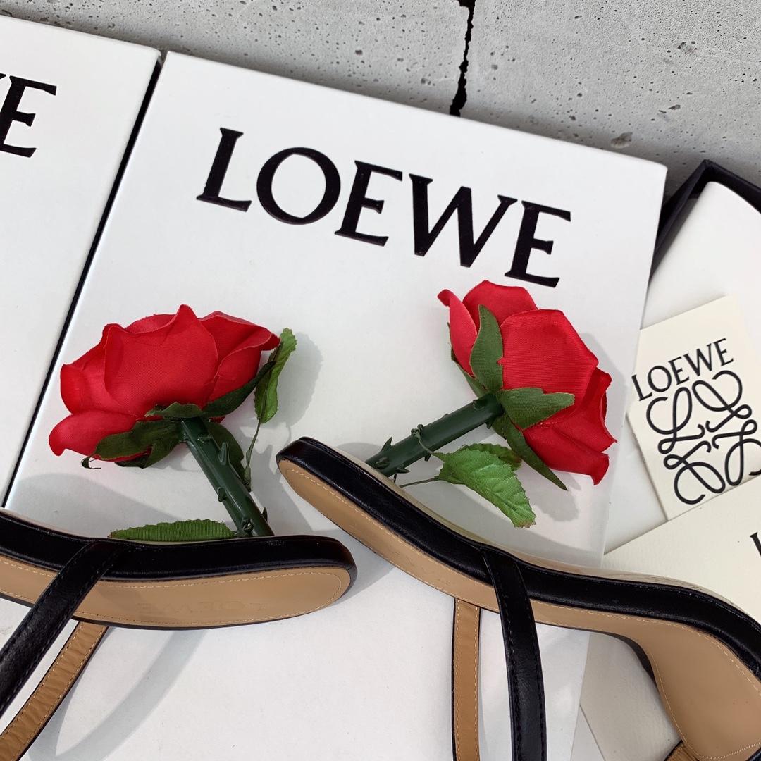 Loewe Rose Heel Sandal In Goatskin - PerfectKickZ