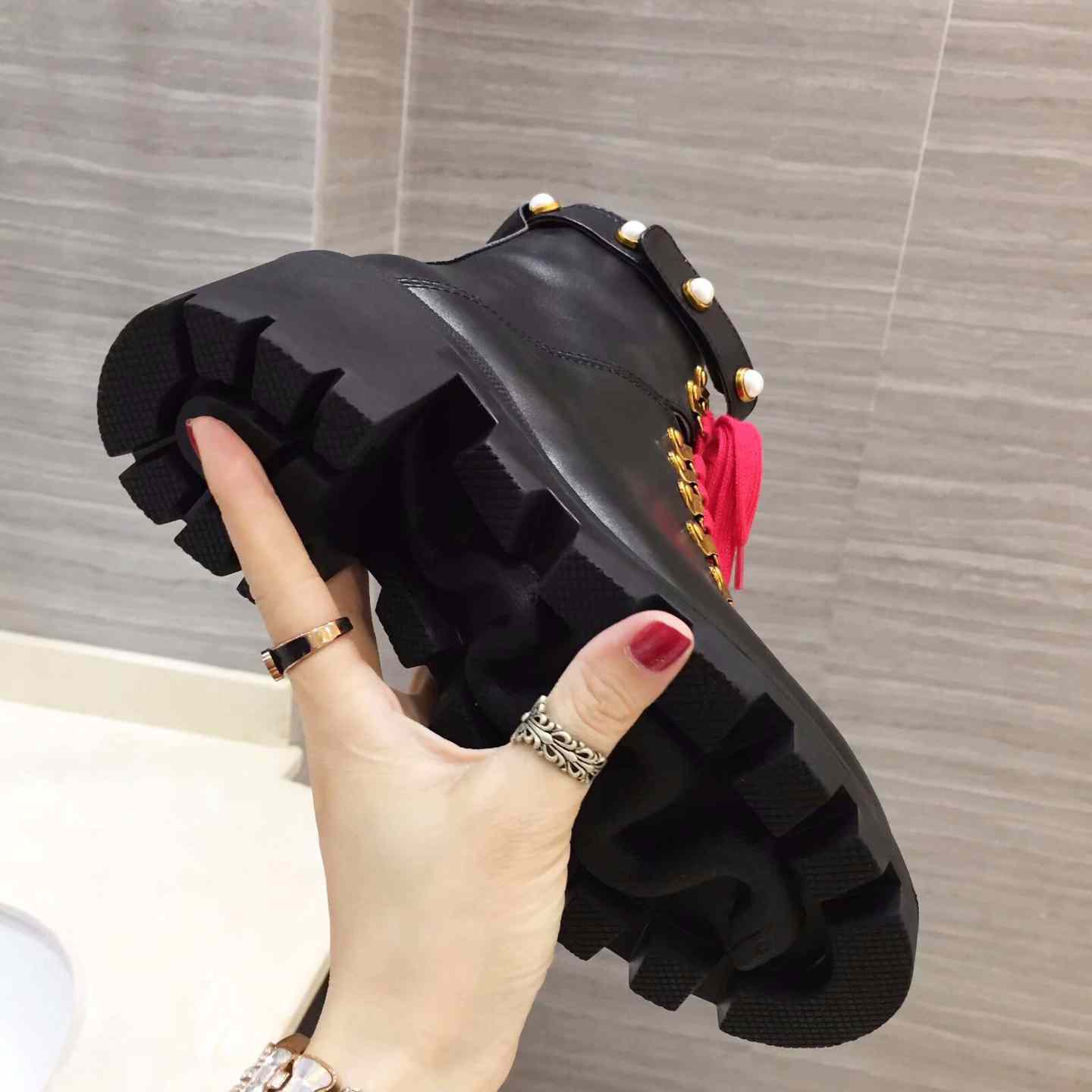 Gucci Leather Ankle Boot - PerfectKickZ