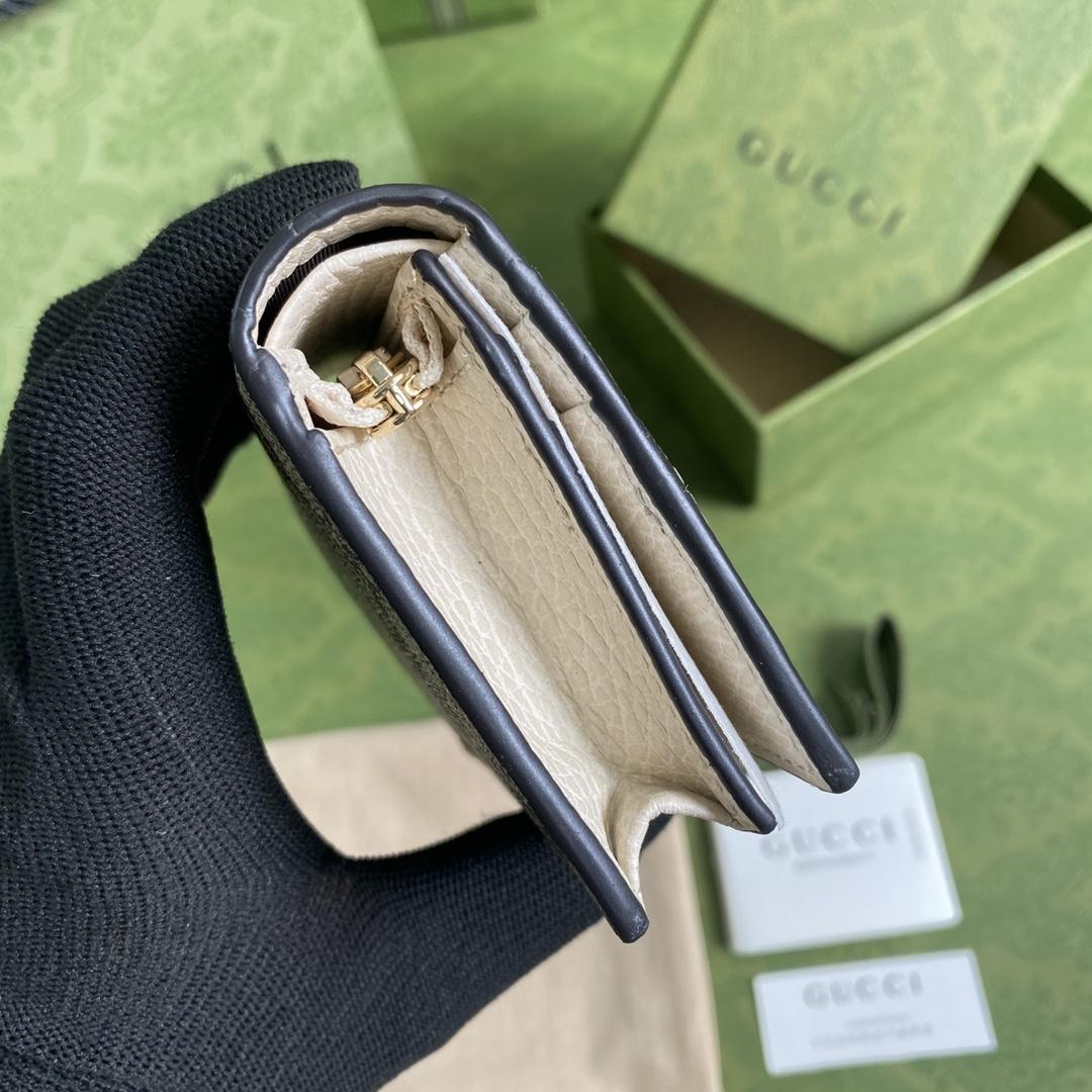 Gucci GG Marmont Card Case Wallet(11-9-3cm)    - PerfectKickZ