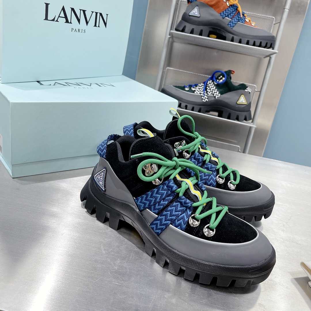 Lanvin Chunky-Sole Lace-Up Sneakers - PerfectKickZ