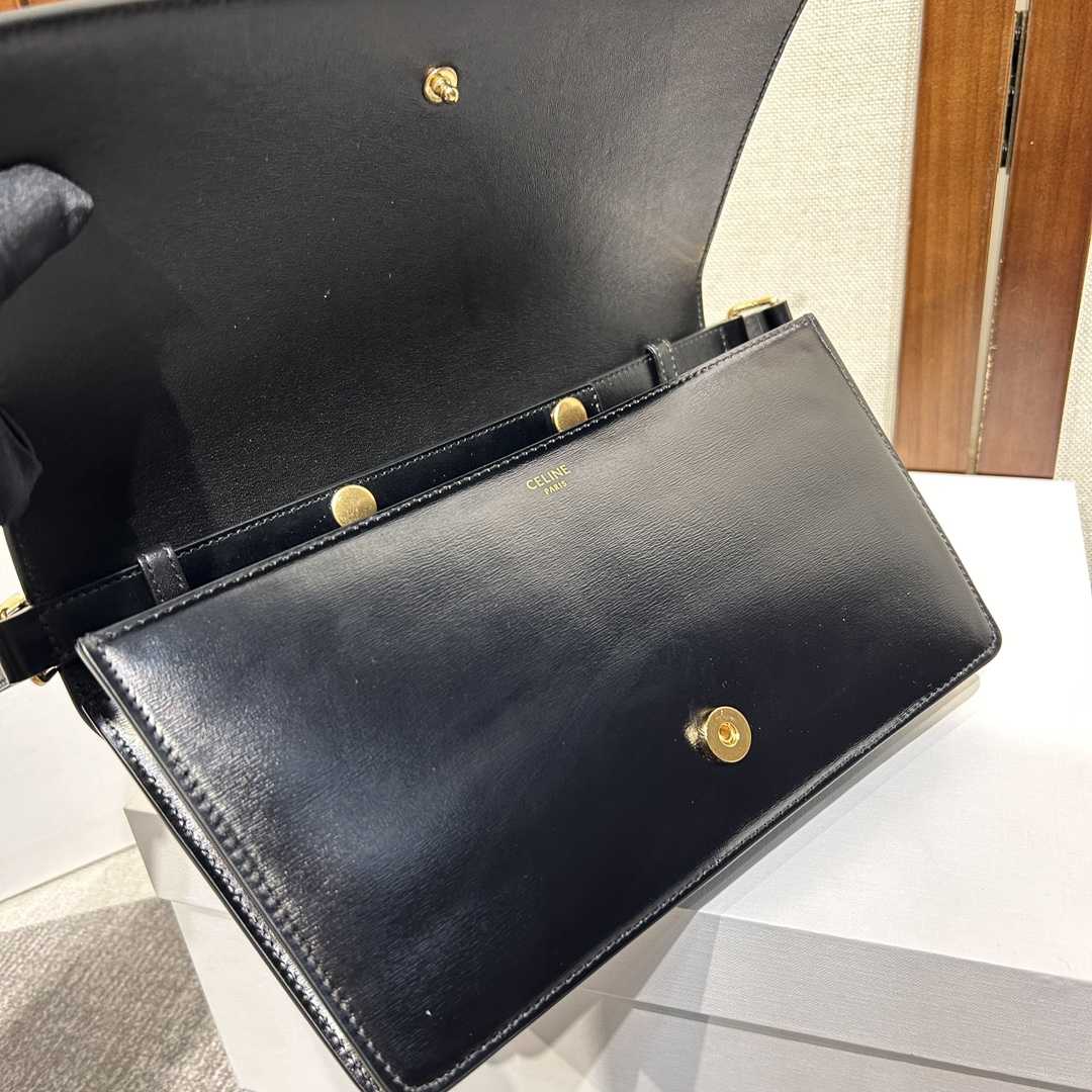 Celine Trapeze Triomphe Bag In Shiny Calfskin - PerfectKickZ