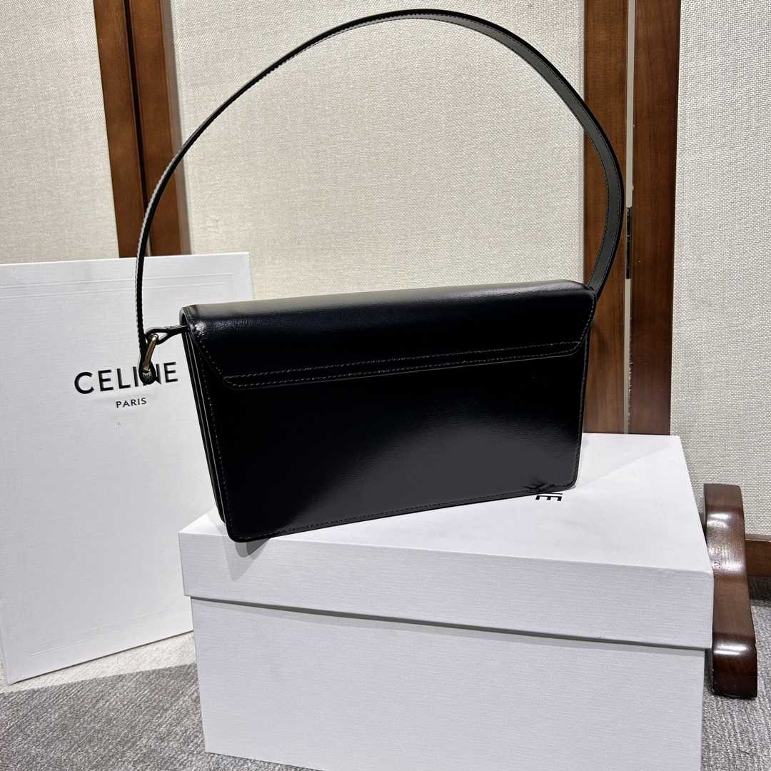Celine Trapeze Triomphe Bag In Shiny Calfskin - PerfectKickZ