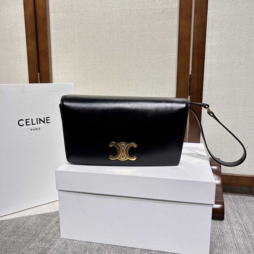 Celine Trapeze Triomphe Bag In Shiny Calfskin - PerfectKickZ
