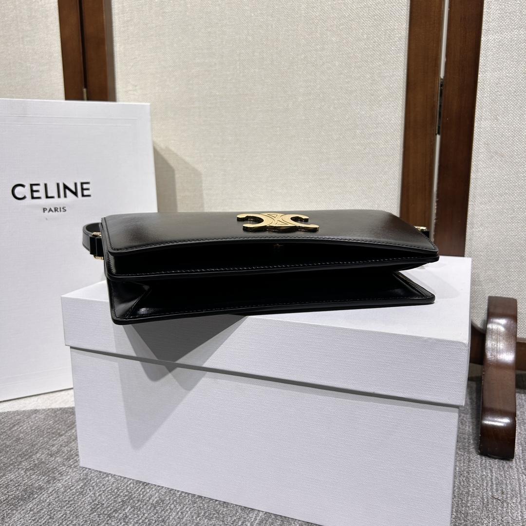Celine Trapeze Triomphe Bag In Shiny Calfskin - PerfectKickZ
