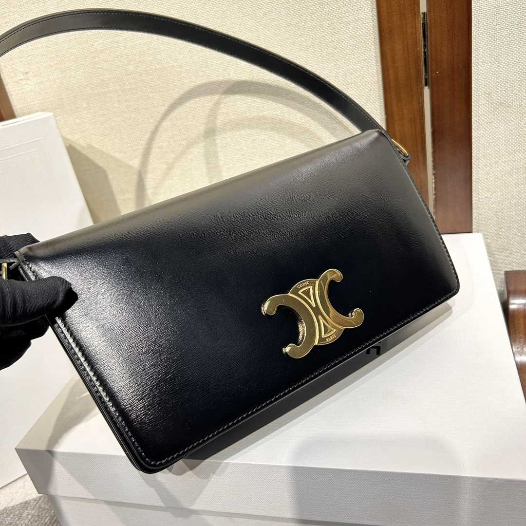 Celine Trapeze Triomphe Bag In Shiny Calfskin - PerfectKickZ