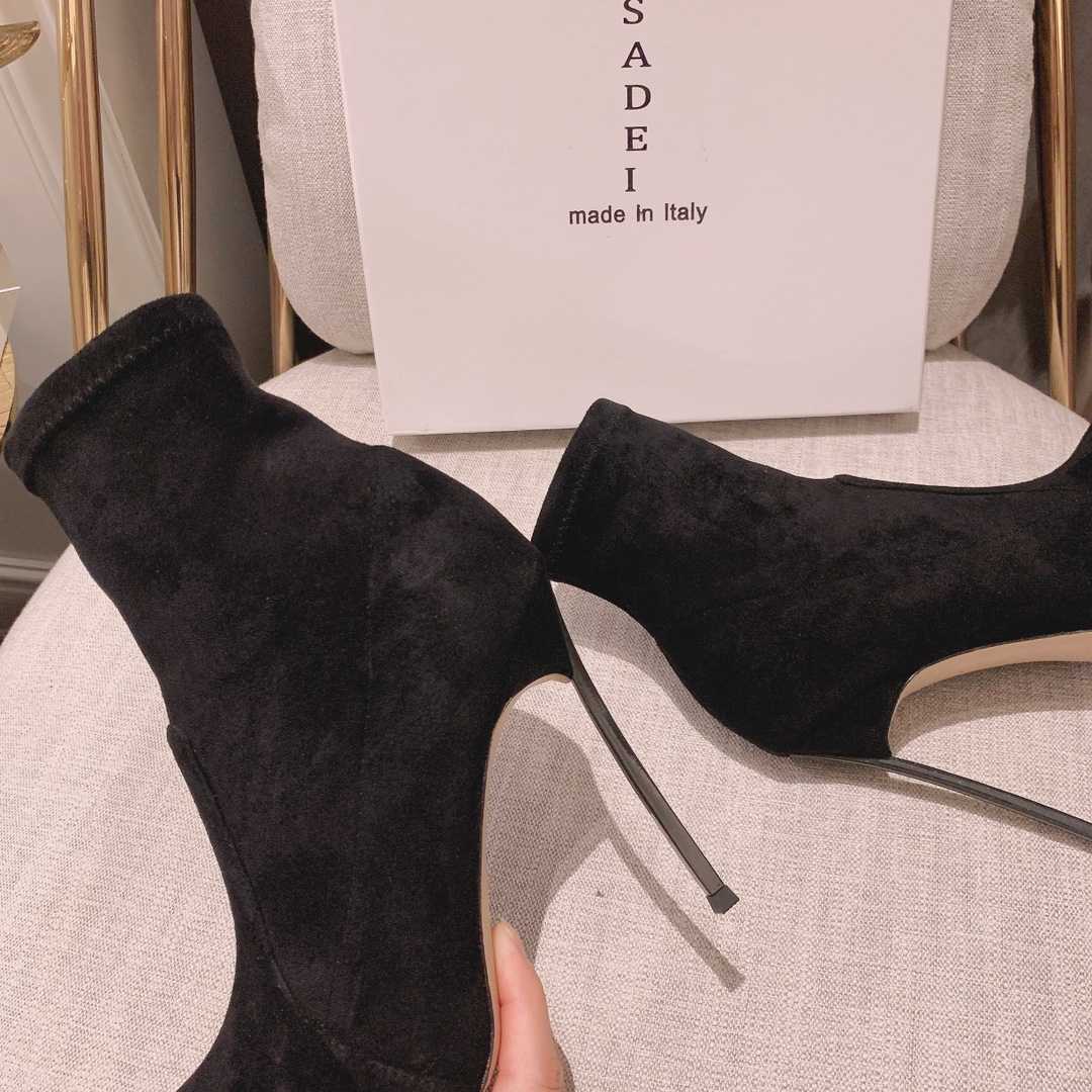 Casadei Blade Stretch Suede Ankle Boots - PerfectKickZ