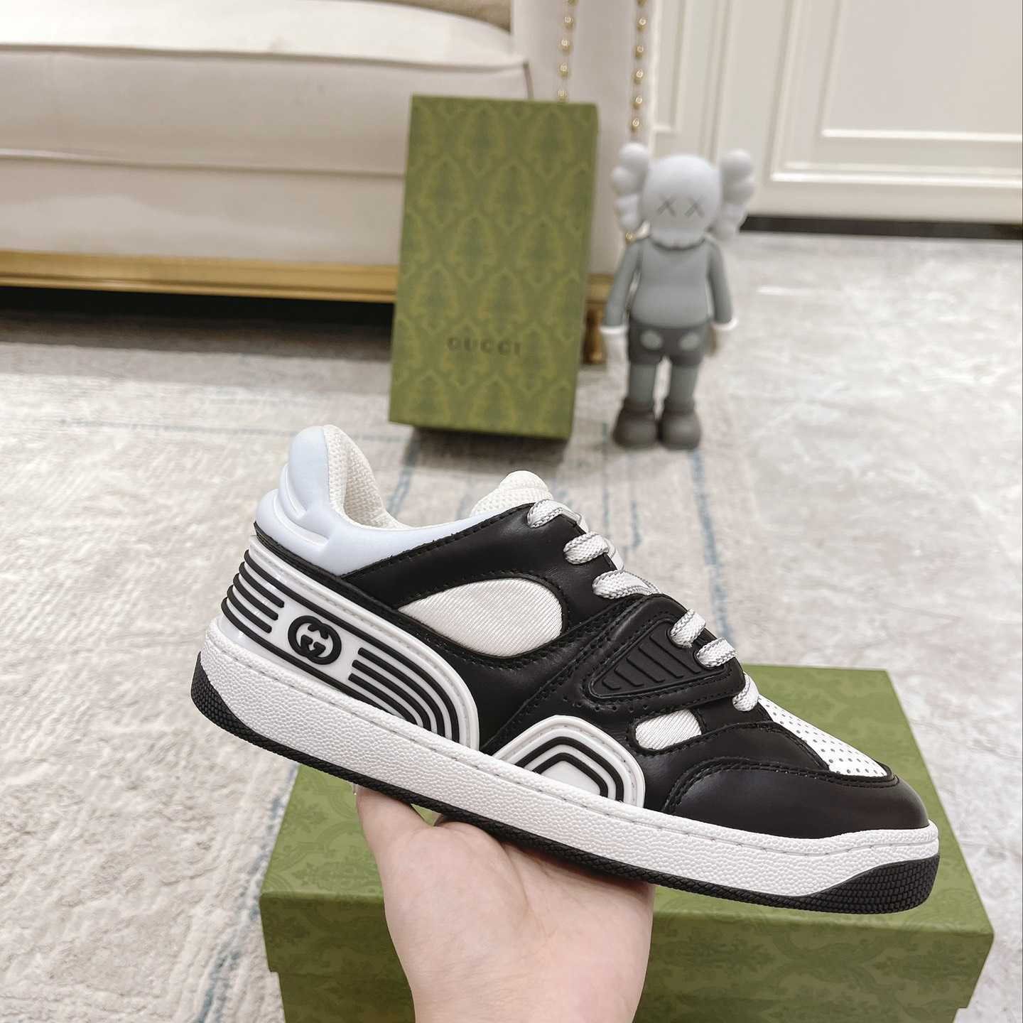 Gucci Basket Sneaker With lnterlocking G  - PerfectKickZ