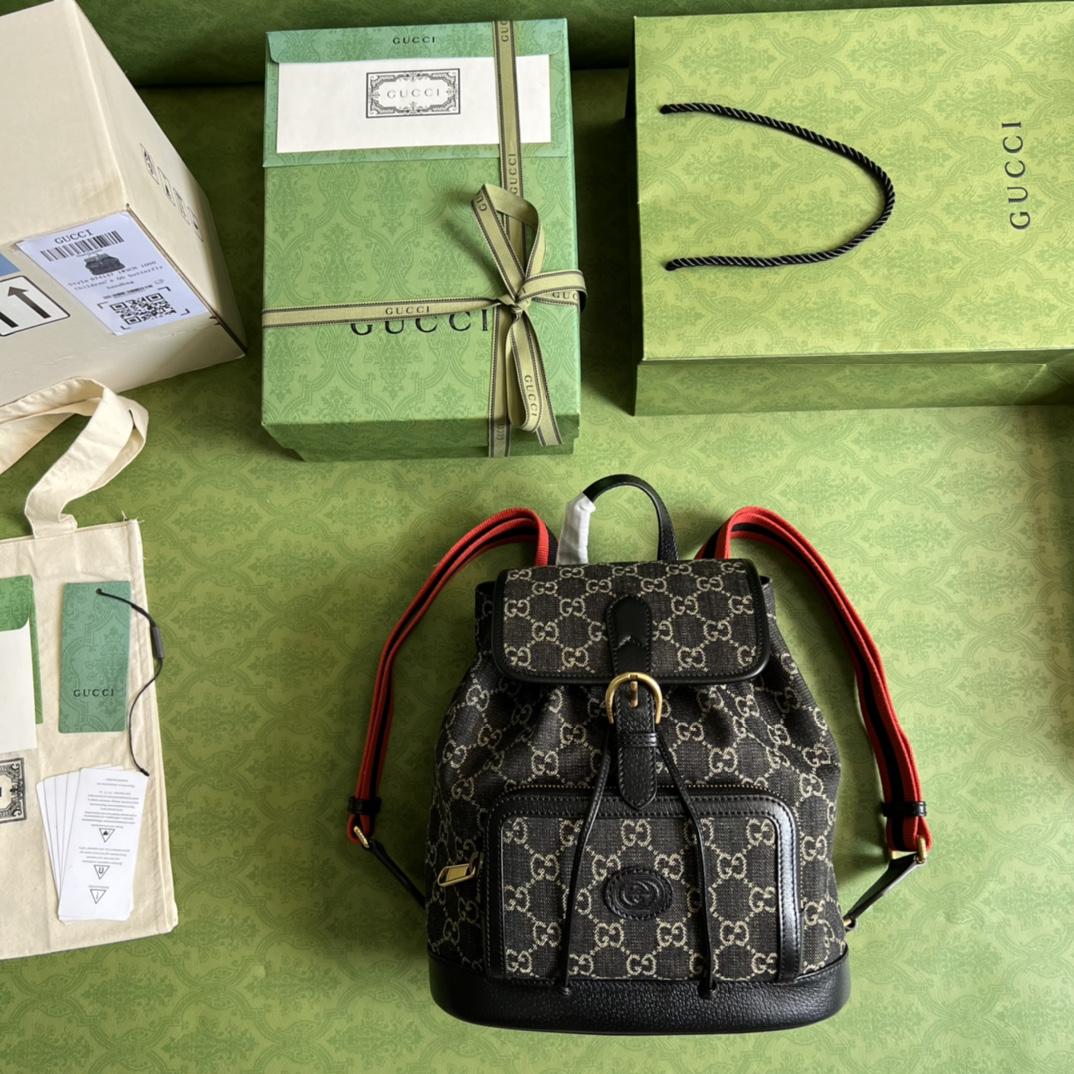 Gucci Backpack With Interlocking G(26.5- 30- 13cm) - 