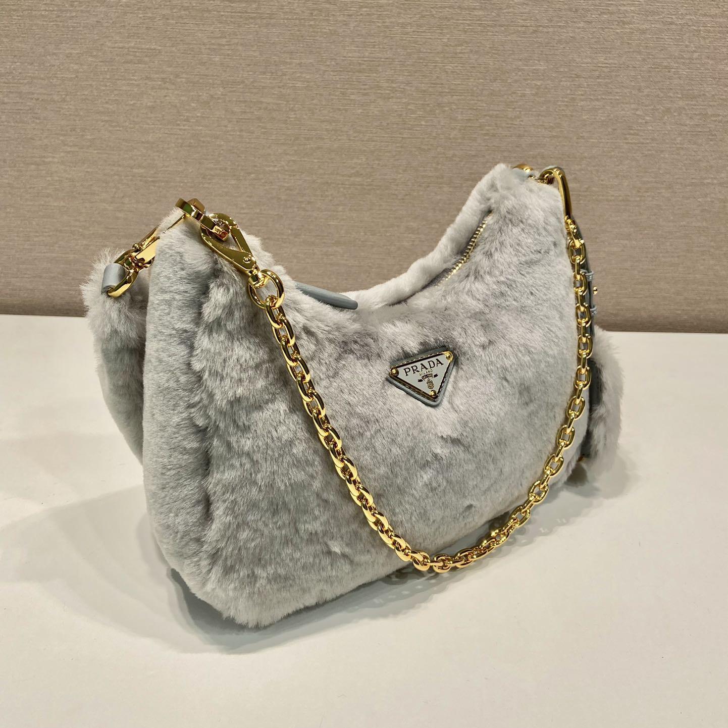 Prada Shearling Mini Bag(23-17-8cm) - PerfectKickZ